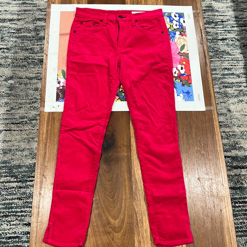 Rag & Bone high rise ankle skinny velvet pant